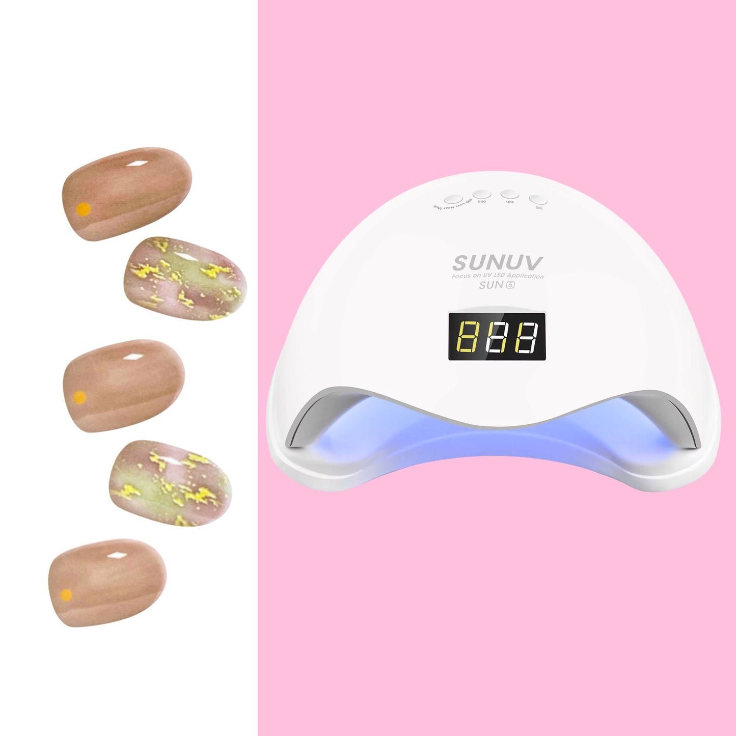 Sticky Nails – Uñas Adhesivas Tipo Gel con Luz LED - H007