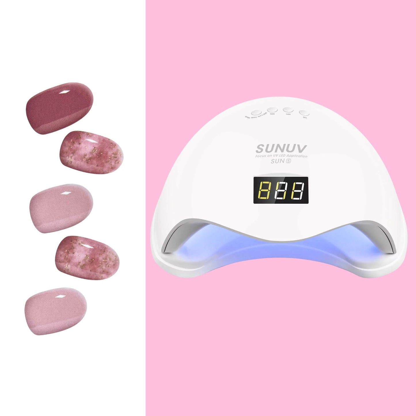 Sticky Nails – Uñas Adhesivas Tipo Gel con Luz LED - H004