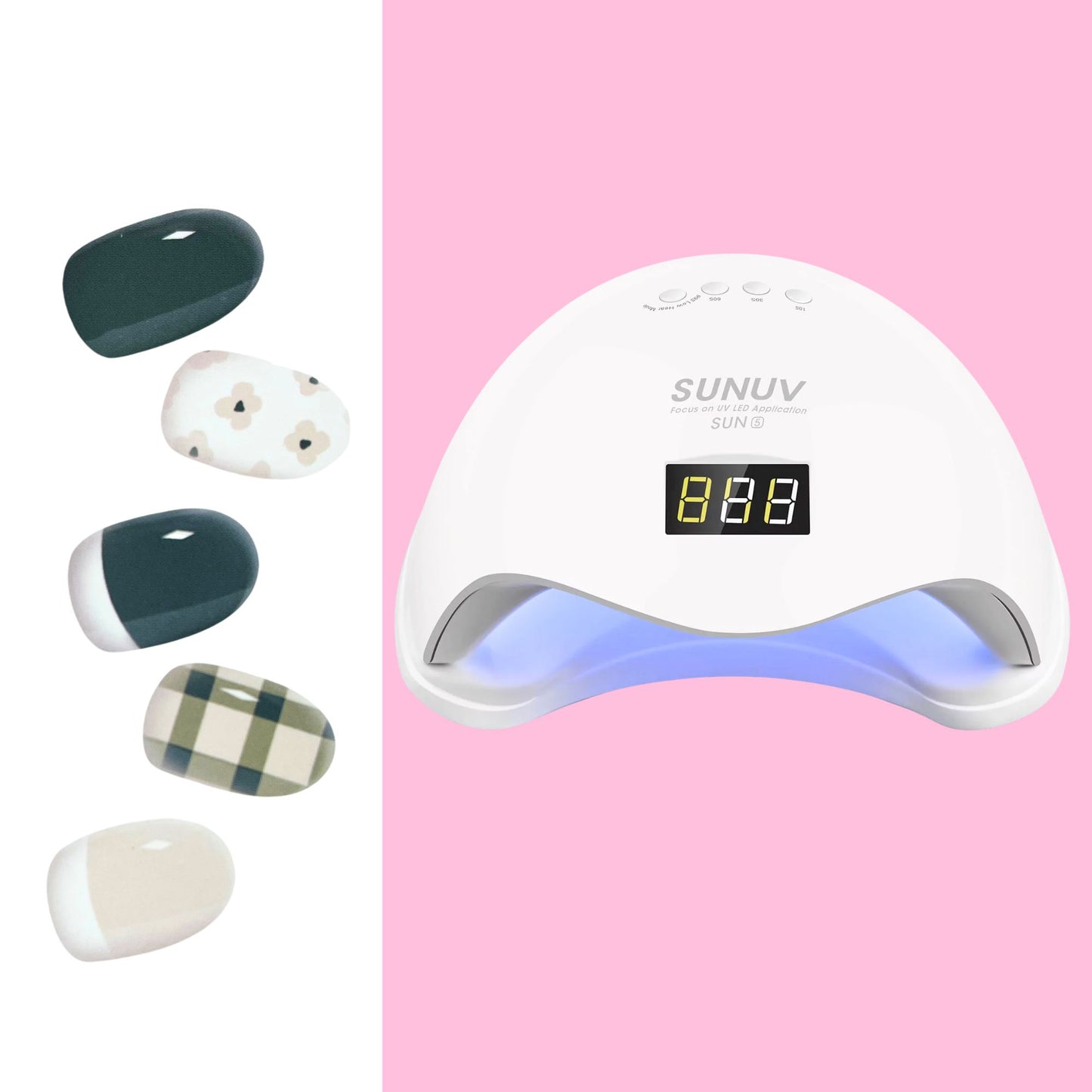 Sticky Nails – Uñas Adhesivas Tipo Gel con Luz LED - H010
