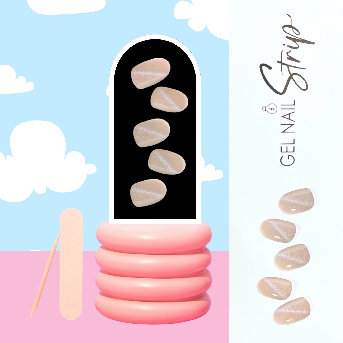 Sticky Nails – Uñas Adhesivas Tipo Gel con Luz LED - H012