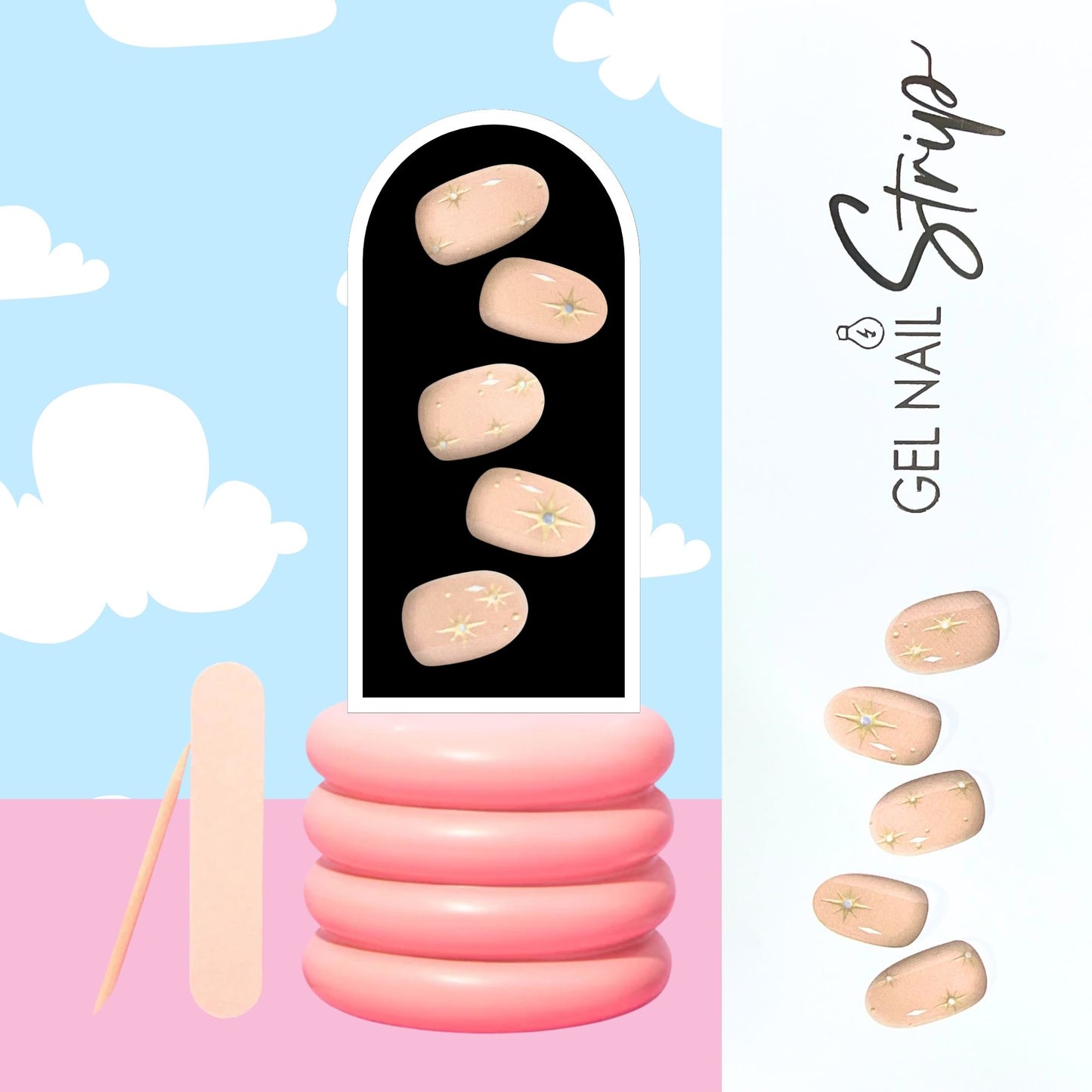 Sticky Nails – Uñas Adhesivas Tipo Gel con Luz LED - H005