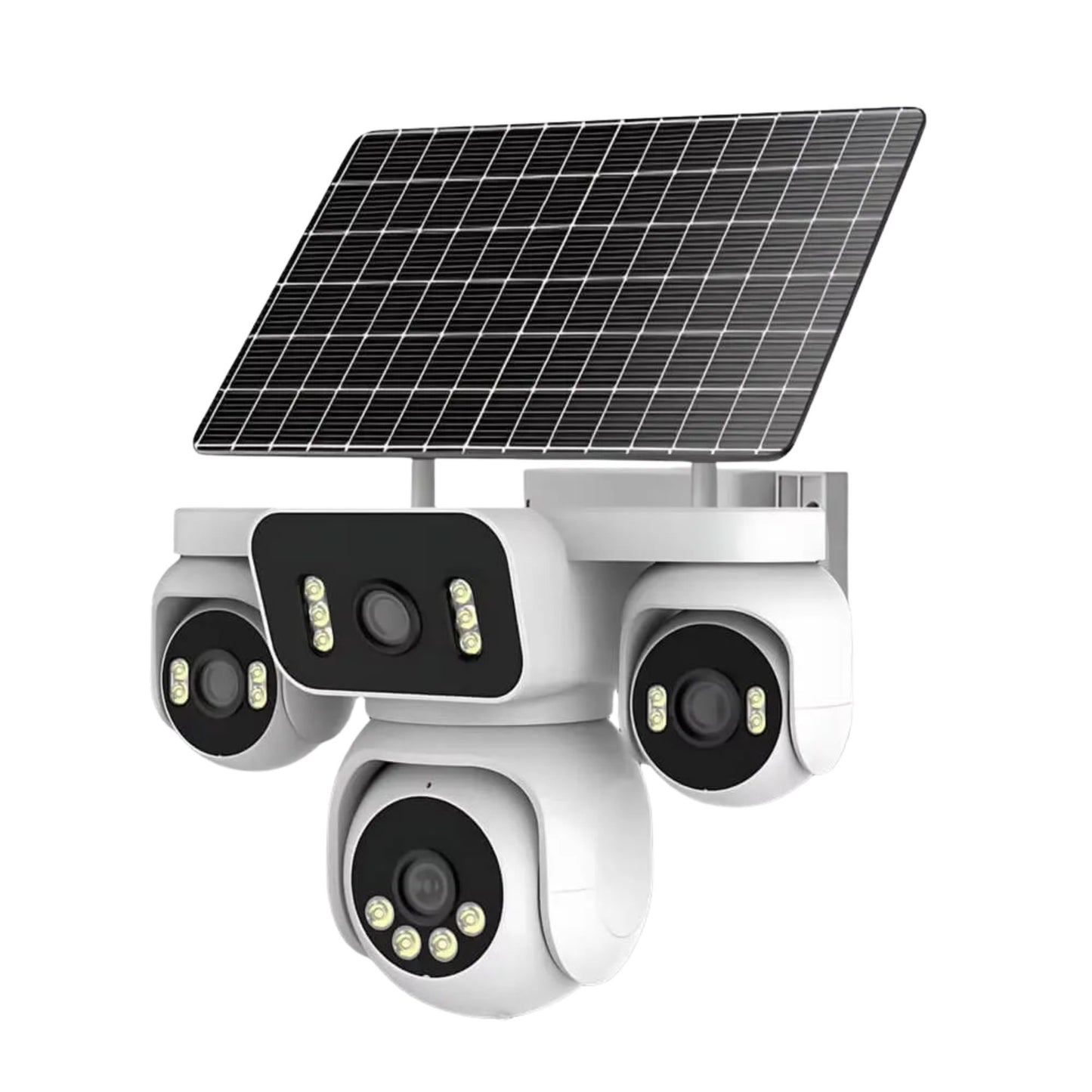 4 lentes 4G Cámara Solar Cámara 8MP Batería incorporada AI Detección Humana