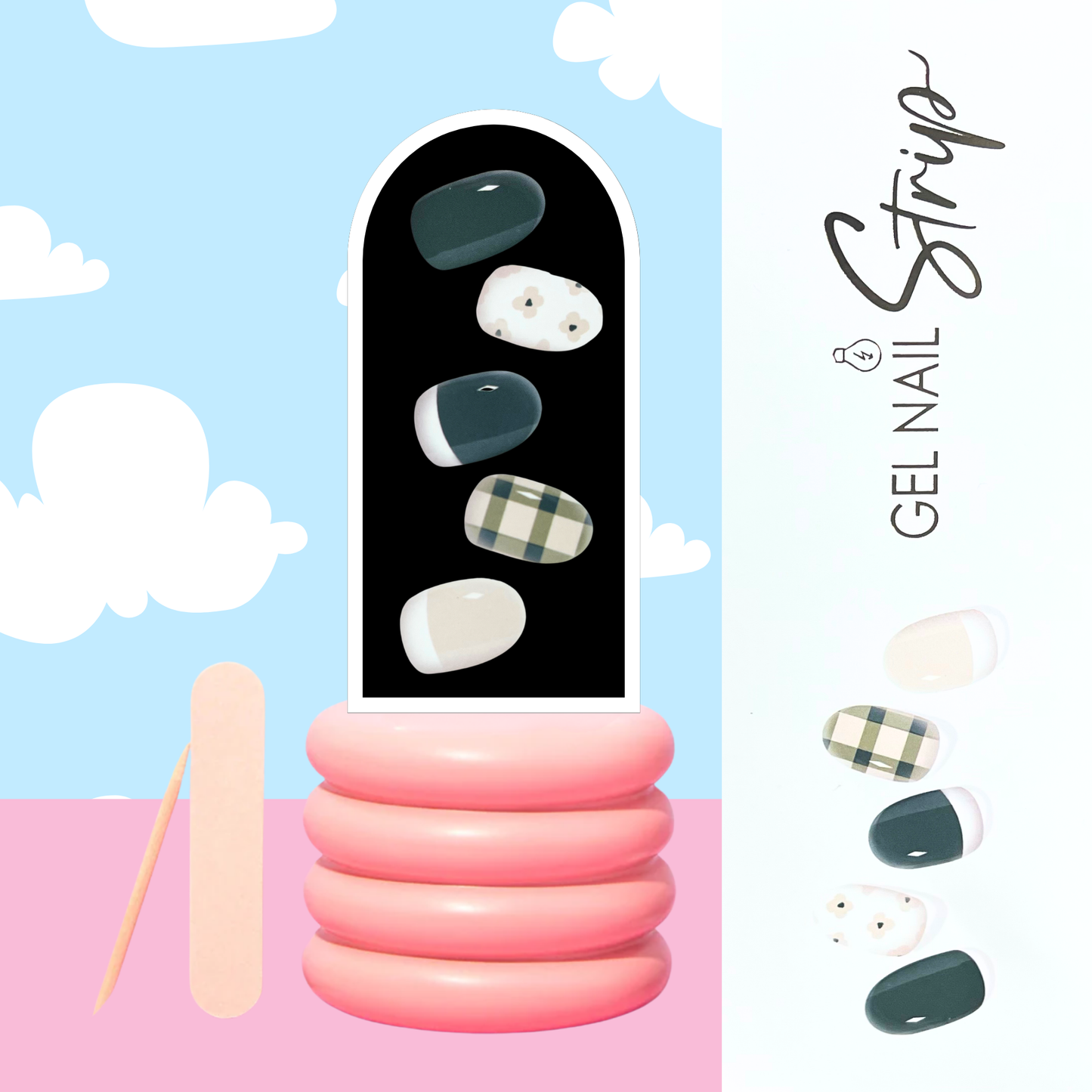 Sticky Nails – Uñas Adhesivas Tipo Gel con Luz LED - H010