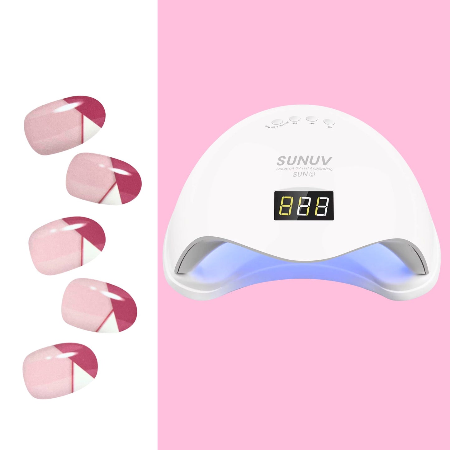 Sticky Nails – Uñas Adhesivas Tipo Gel con Luz LED - H008
