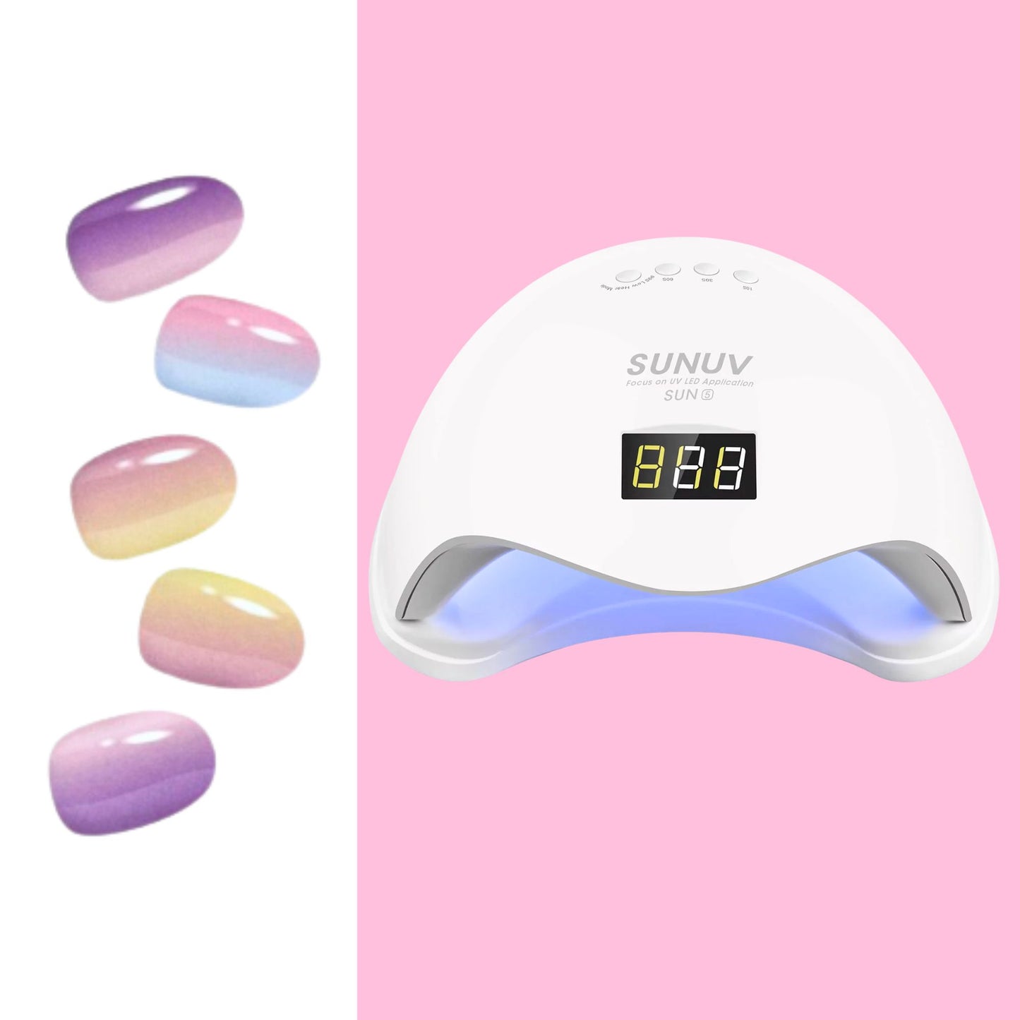 Sticky Nails – Uñas Adhesivas Tipo Gel con Luz LED - H003