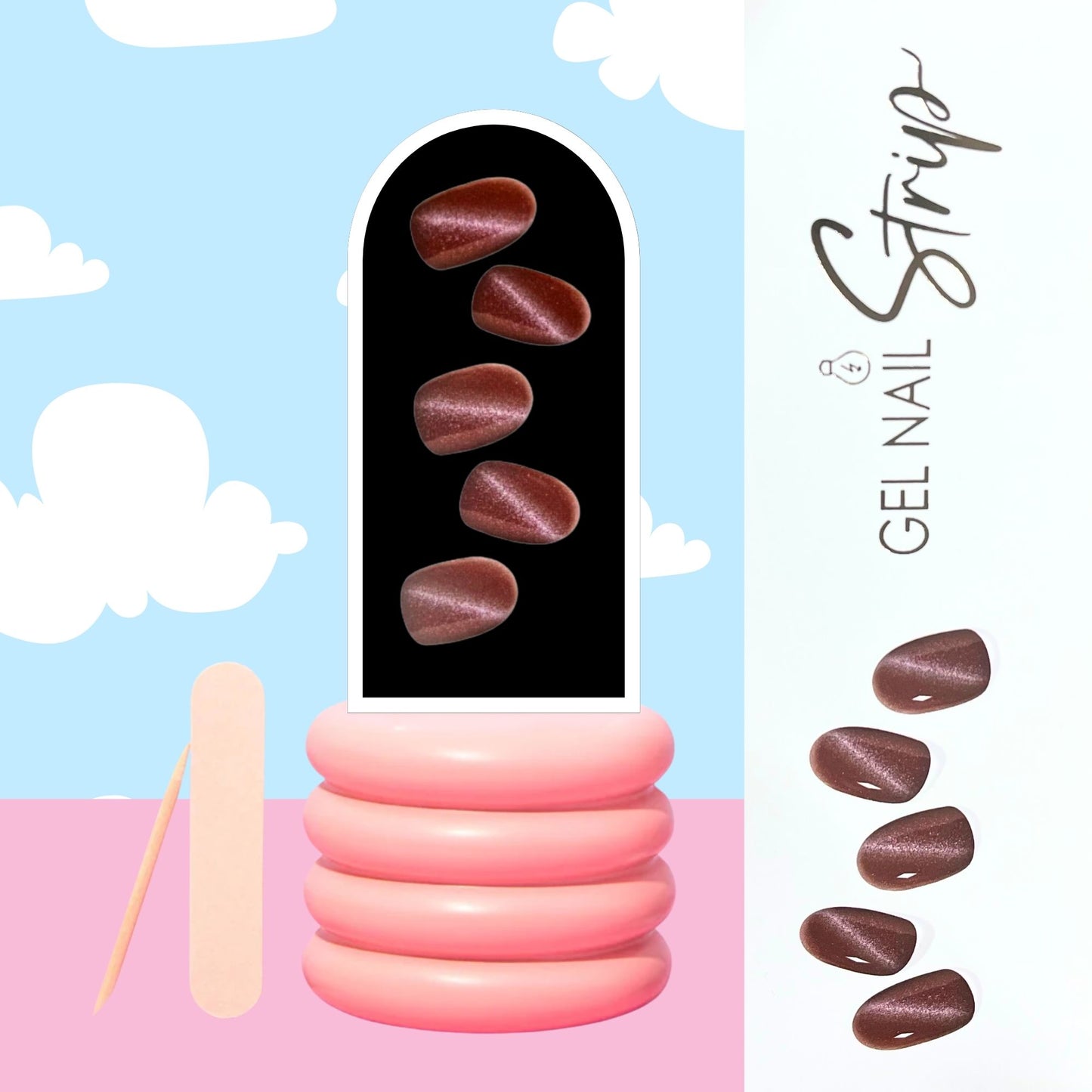 Sticky Nails – Uñas Adhesivas Tipo Gel con Luz LED - H011