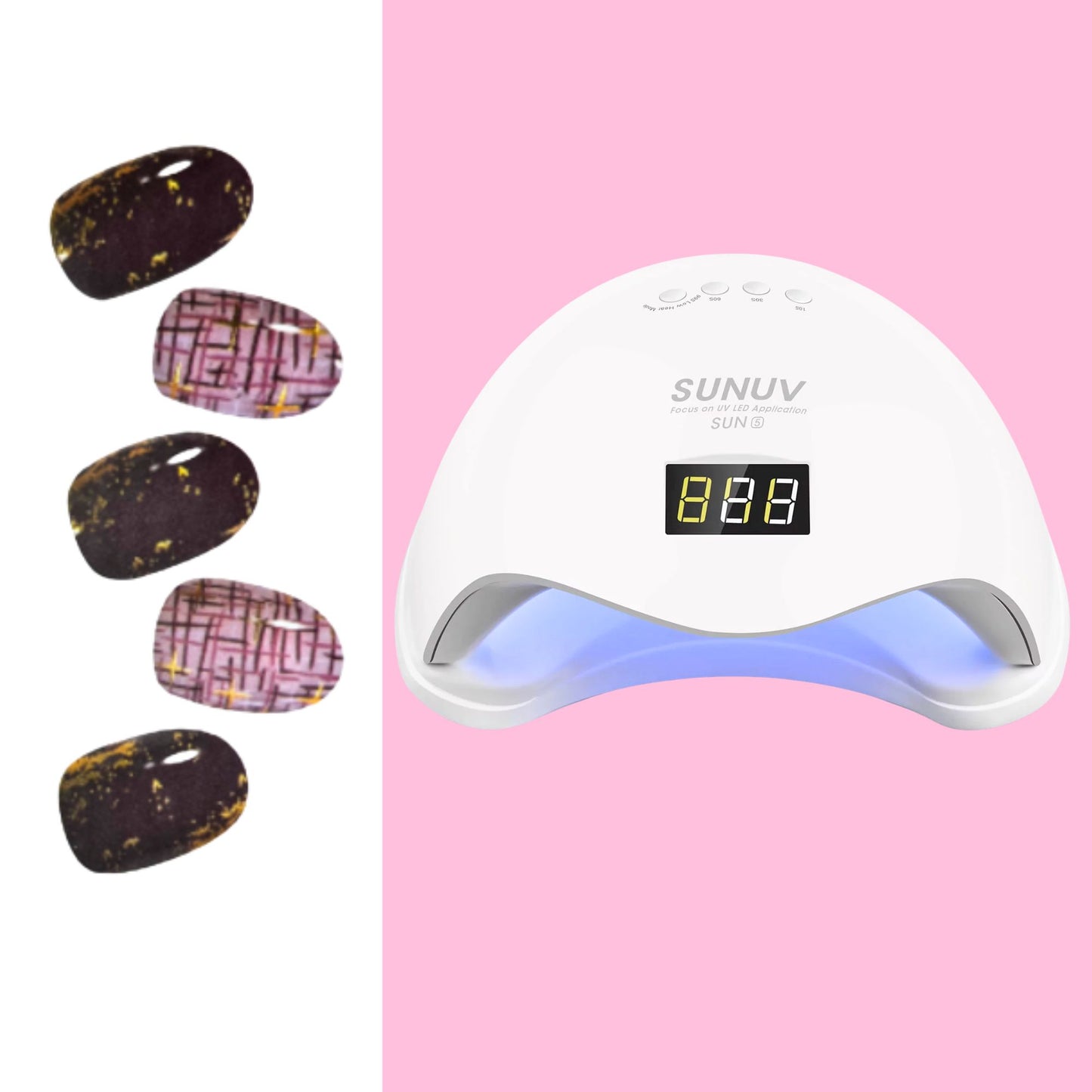 Sticky Nails – Uñas Adhesivas Tipo Gel con Luz LED - H001