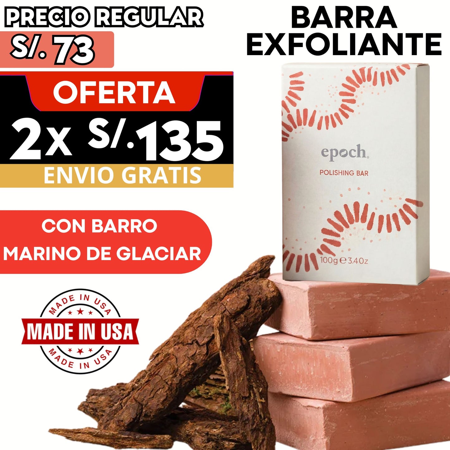 EPOCH - Barra Exfoliadora Aclaradora