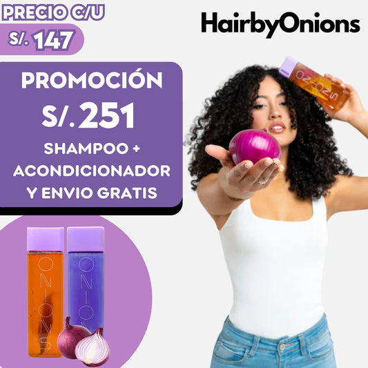 ONIONS - Shampoo y Acondicionador de Cebolla